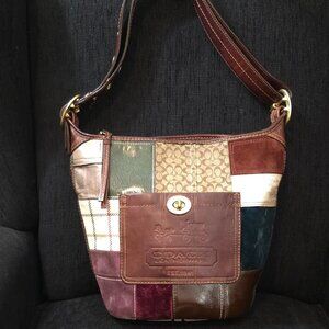 Coach 11356 Bleecker Holiday Patchwork Duffle Shoulder Bag Tote